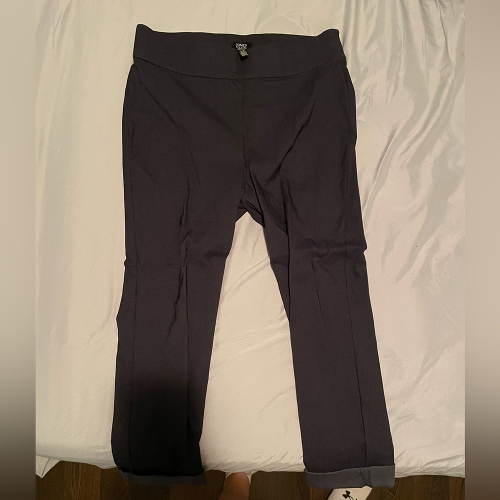 Women’s dress pants, sweatpants, and jeans.